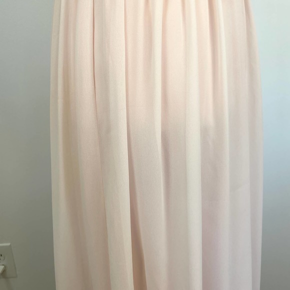 Bill Levkoff Shell Pink Chiffon Sleeveless A Line Dress Style 7140 Size 6 New - Picture 10 of 16